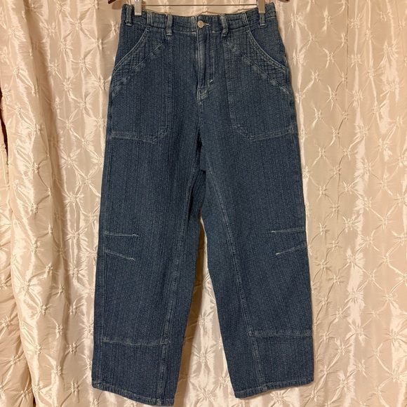 Free People Midnight Voyage Harem Barrel Crop Jeans - Picture 5 of 16